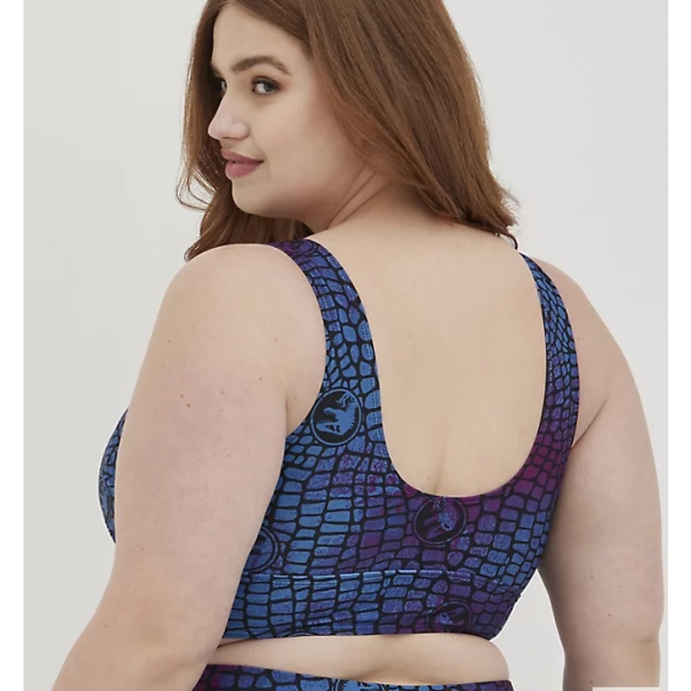 New Torrid size 2 Jurassic Swim Bathing Suit Top 2X - Picture 5 of 7